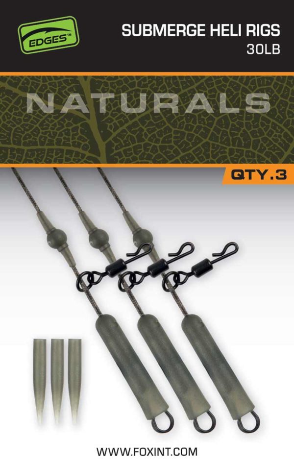 Fox EDGES™ Naturals Submerge Heli Rig Leaders